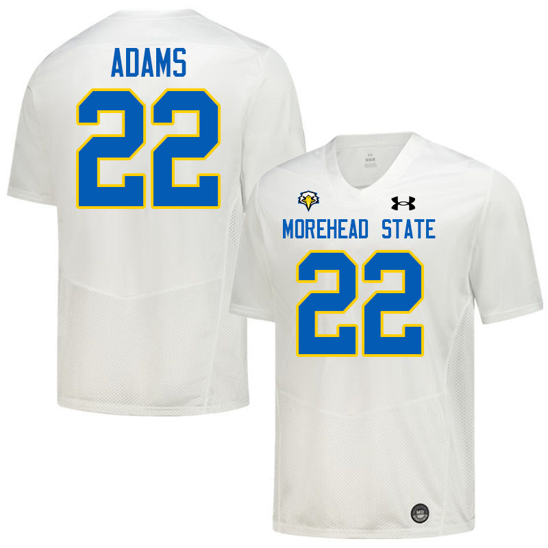 Morehead State Eagles #22 Paul Adams College Football Jerseys,Uniforms-White